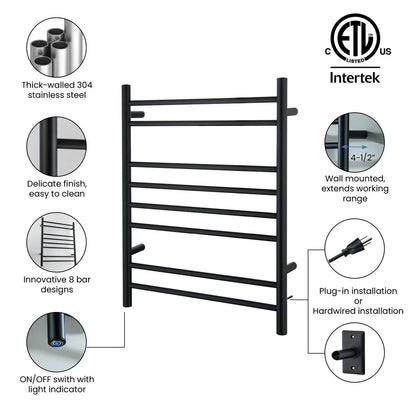 24" x 30-1/4" Wall Mounted ETL Certified Stainless Steel Towel Warmer