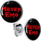 Black Red 4 Ever Emo Stud Earrings by Onyx O