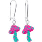 Funky Floral Mushroom Dangle Earrings by Onyx O