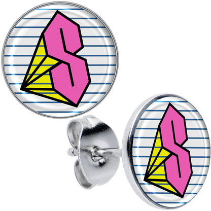Hot Pink Cool S Stud Earrings by Onyx O