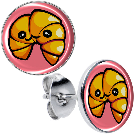 Quaso Croissant Stud Earrings by Onyx O