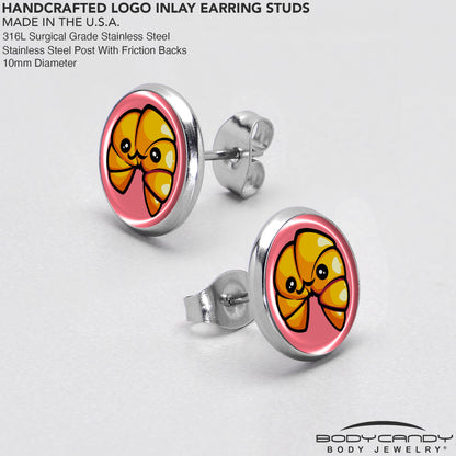 Quaso Croissant Stud Earrings by Onyx O