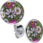 Blossom Creation Paradise of Pink Flowers Stud Earrings by Onyx O