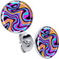 Funky Swirls Stud Earrings by Onyx O