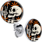 Peace Sign Skeleton Stud Earrings by Onyx O