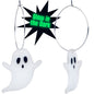 Acrylicious Glow in the Dark Haunting Ghost Hoop Earrings
