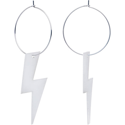 Acrylicious Glow in the Dark Lightning Bolt Hoop Earrings