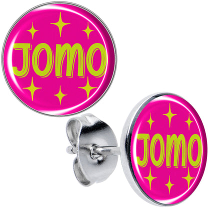 Pink JOMO Stud Earrings by Onyx O