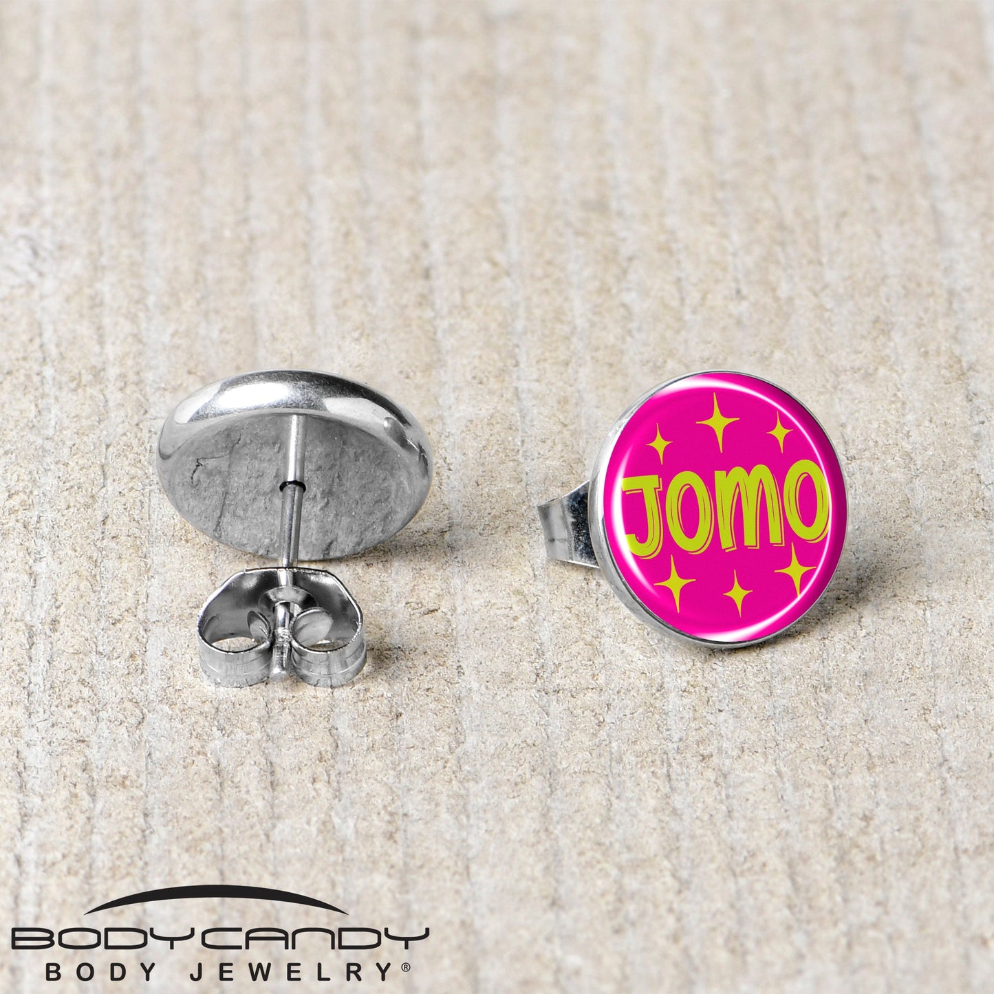 Pink JOMO Stud Earrings by Onyx O