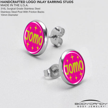 Pink JOMO Stud Earrings by Onyx O