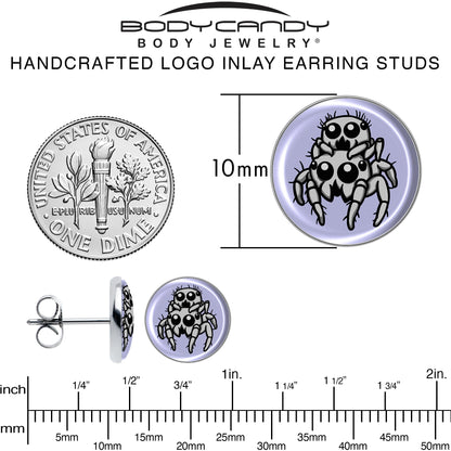 Leaping Leapfrog Spiders Stud Earrings by Onyx O