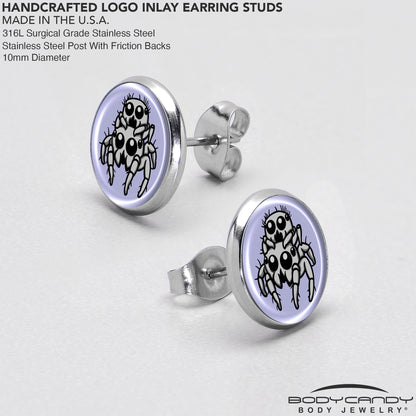 Leaping Leapfrog Spiders Stud Earrings by Onyx O