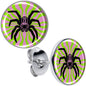 Psychedelic Spider Stud Earrings by Onyx O