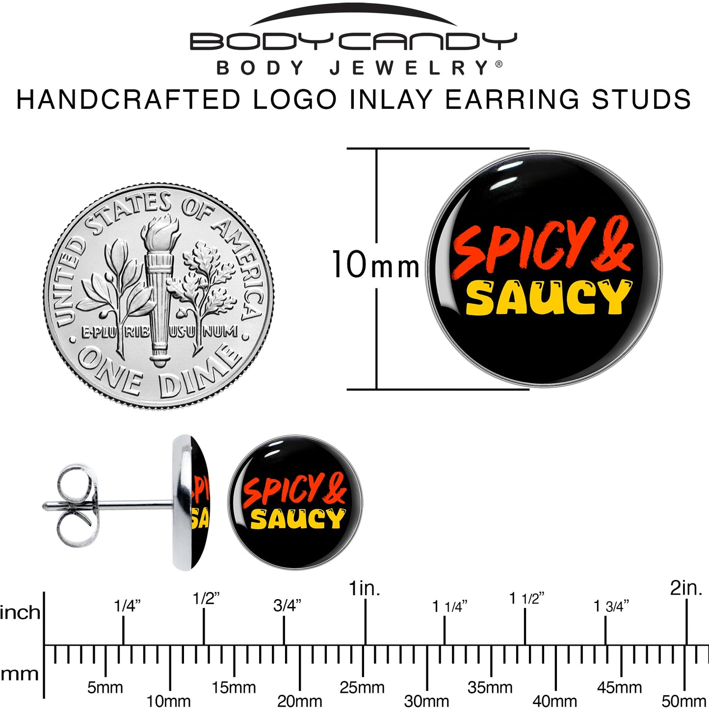 Spicy and Saucy Stud Earrings by Onyx O