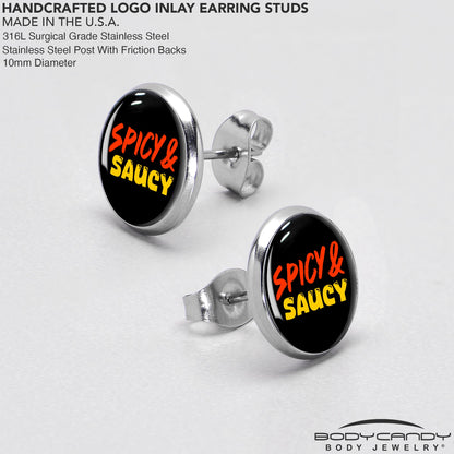 Spicy and Saucy Stud Earrings by Onyx O