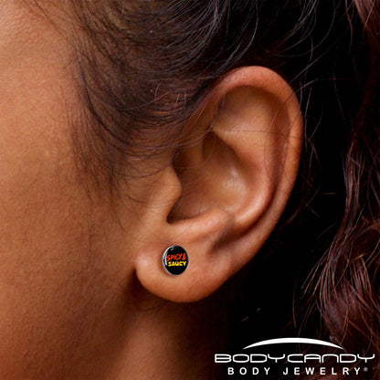 Spicy and Saucy Stud Earrings by Onyx O