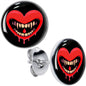Valentine Heart Vampire Stud Earrings