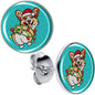 Christmas Holiday Lights Corgi Dog Stud Earrings by Onyx O