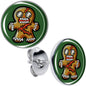 Christmas Holiday Zombie Gingergread Man Stud Earrings by Onyx O
