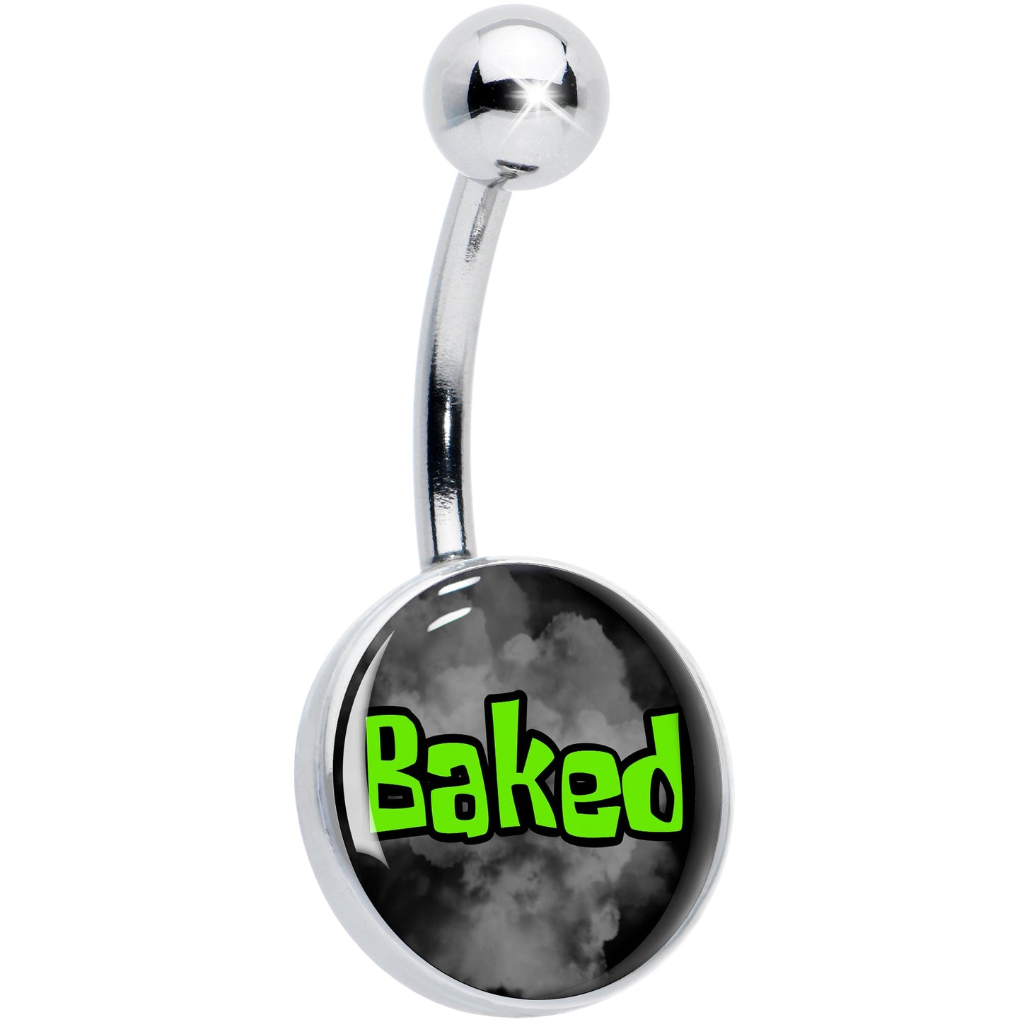 Logo Baked Stoner Belly Ring by Onyx O