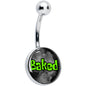 Logo Baked Stoner Belly Ring by Onyx O