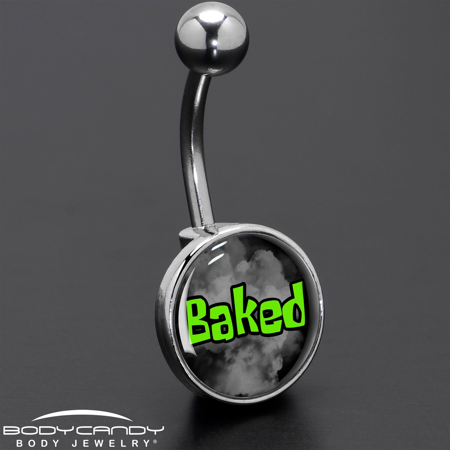 Logo Baked Stoner Belly Ring by Onyx O