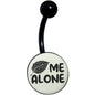 Glow in the Dark Black Leaf Me Alone Belly Ring by Onyx O