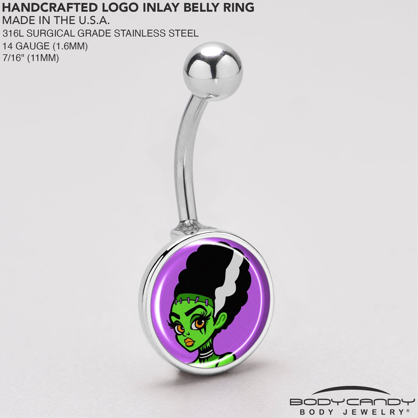 Bride of Frankenstein Belly Ring by Onyx O