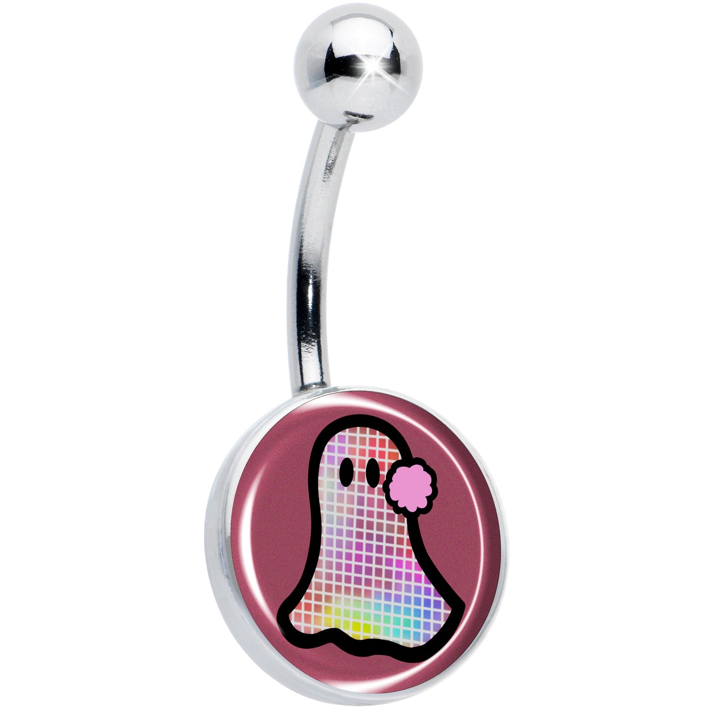 Disco Spirit Ghost Belly Ring by Onyx O