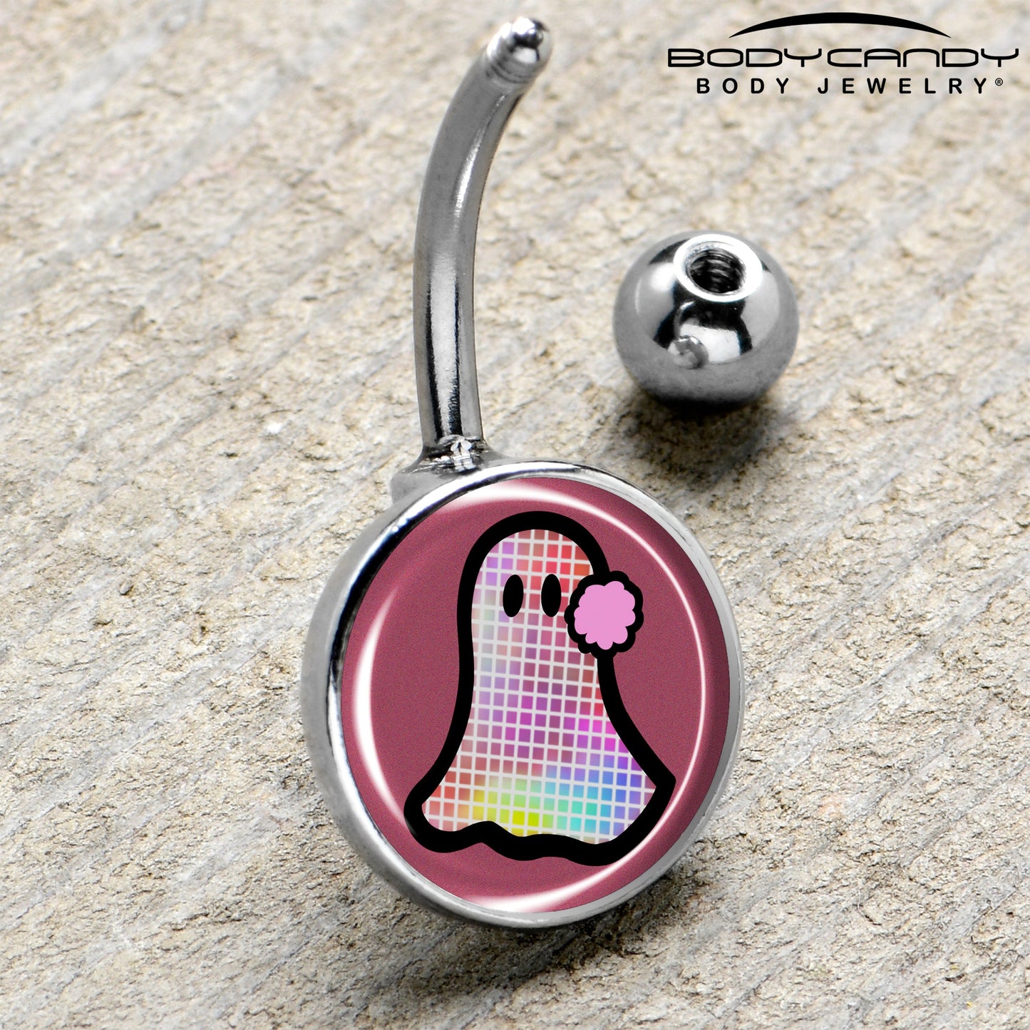 Disco Spirit Ghost Belly Ring by Onyx O