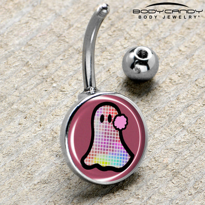 Disco Spirit Ghost Belly Ring by Onyx O