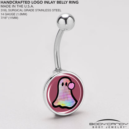 Disco Spirit Ghost Belly Ring by Onyx O