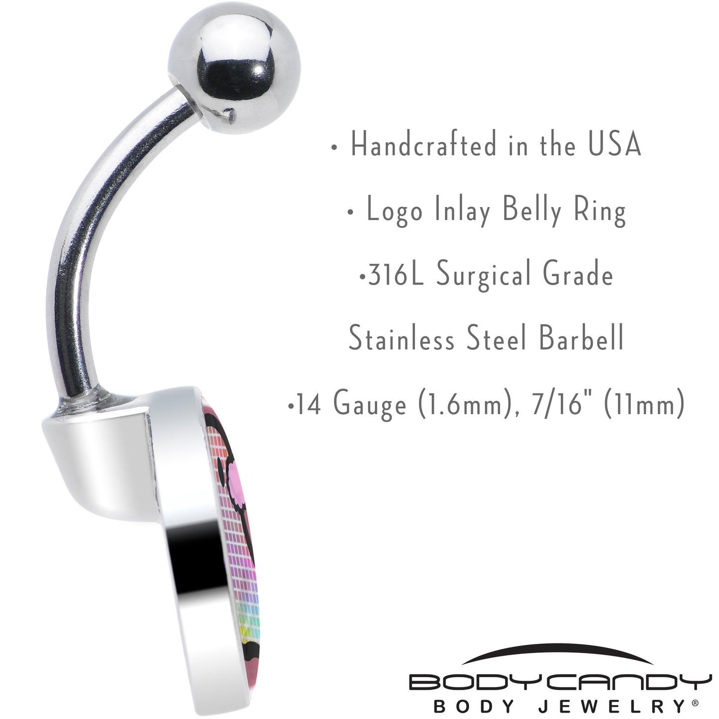 Disco Spirit Ghost Belly Ring by Onyx O