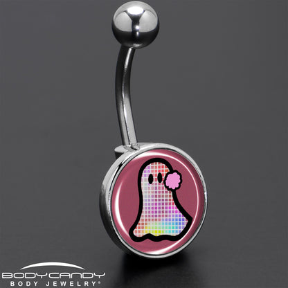 Disco Spirit Ghost Belly Ring by Onyx O