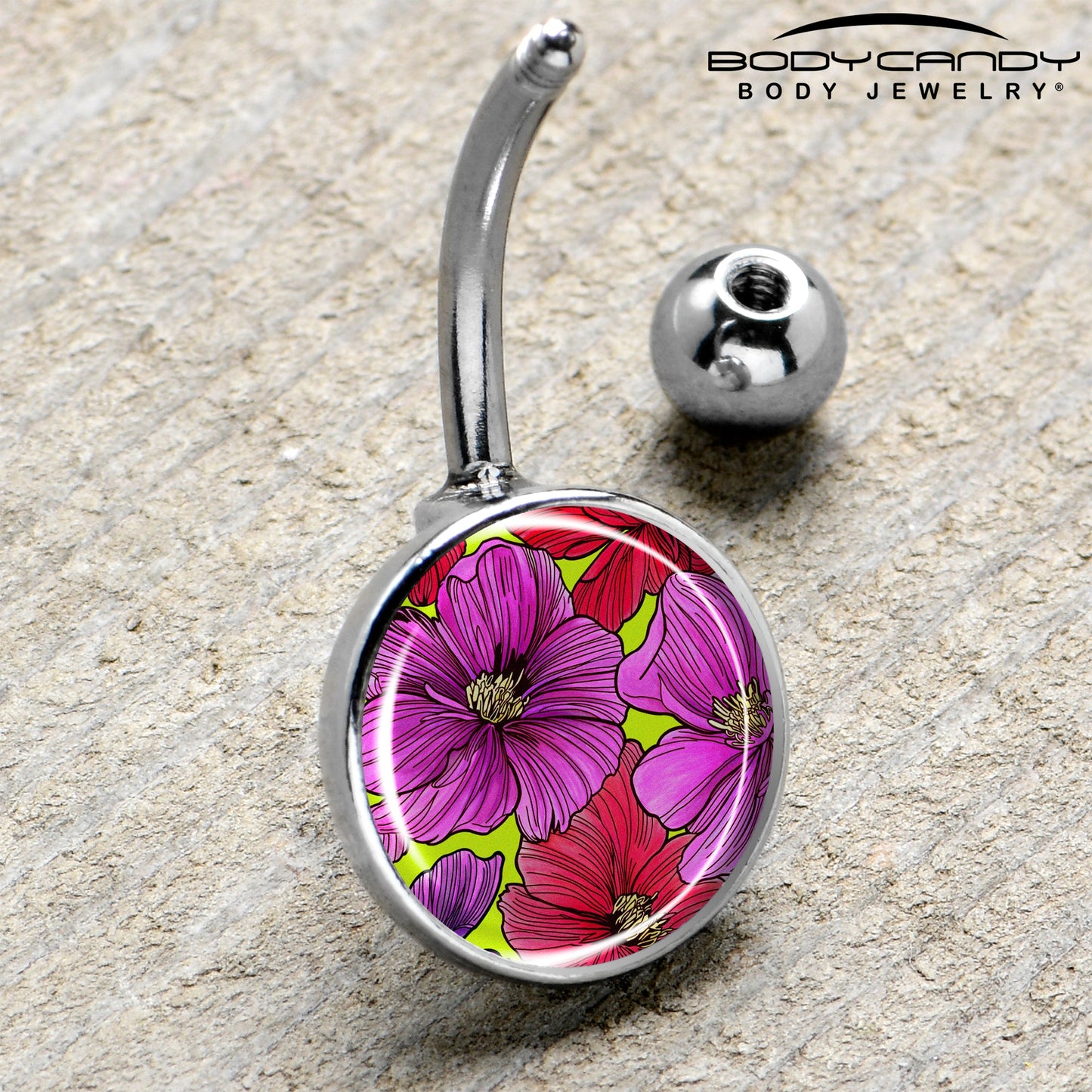 Blossom Creation Tropical Floral Flowers Belly Ring by Onyx O
