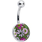 Blossom Creation Paradise of Pink Flowers Belly Ring by Onyx O