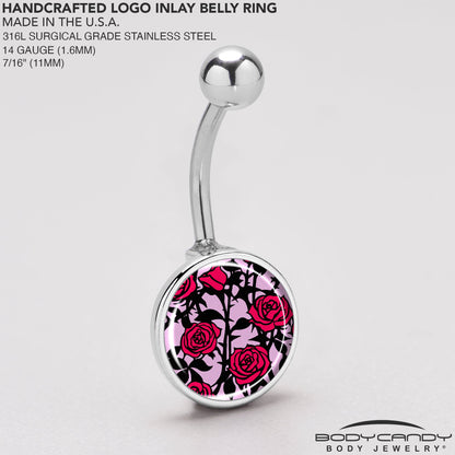 Blossom Creation Floral Love of Roses Belly Ring by Onyx O