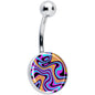 Funky Swirls Belly Ring by Onyx O