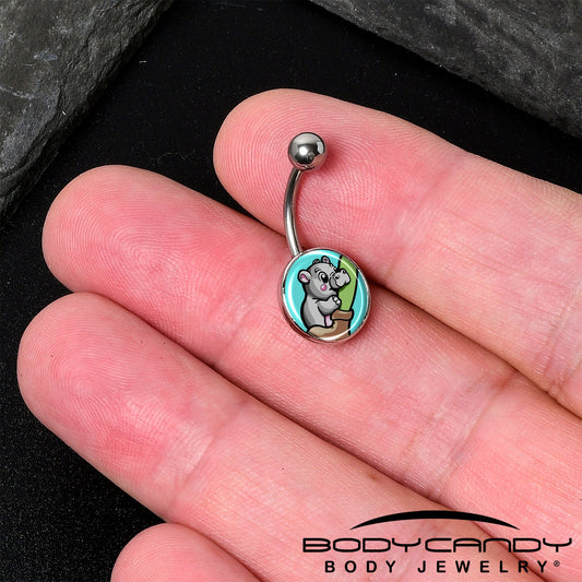 Cute Biting Baby Hippo Belly Ring