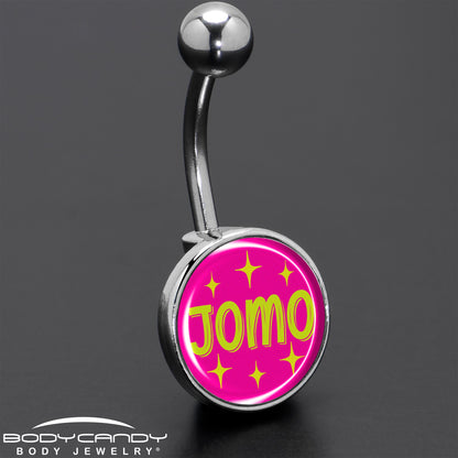 Pink JOMO Belly Ring by Onyx O