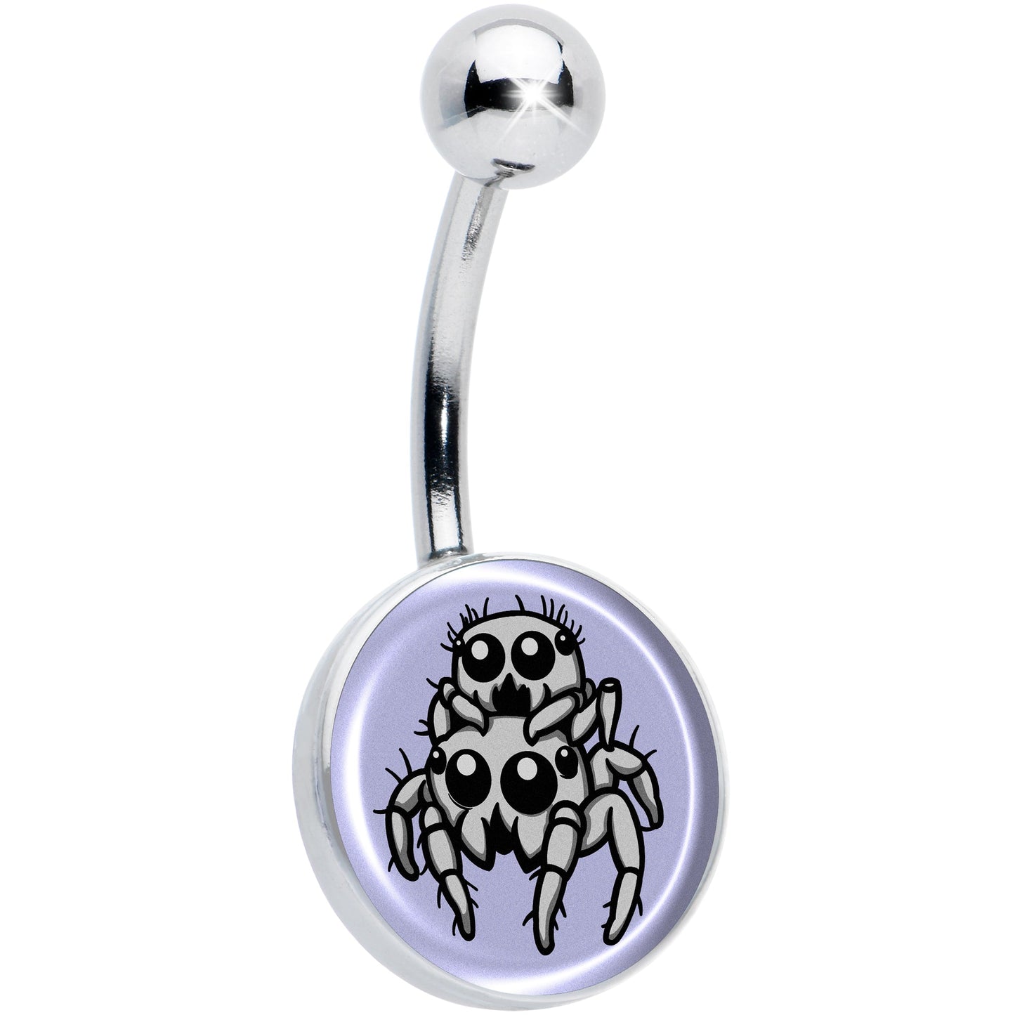 Leaping Leapfrog Spiders Belly Ring by Onyx O