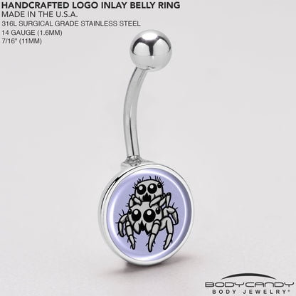 Leaping Leapfrog Spiders Belly Ring by Onyx O