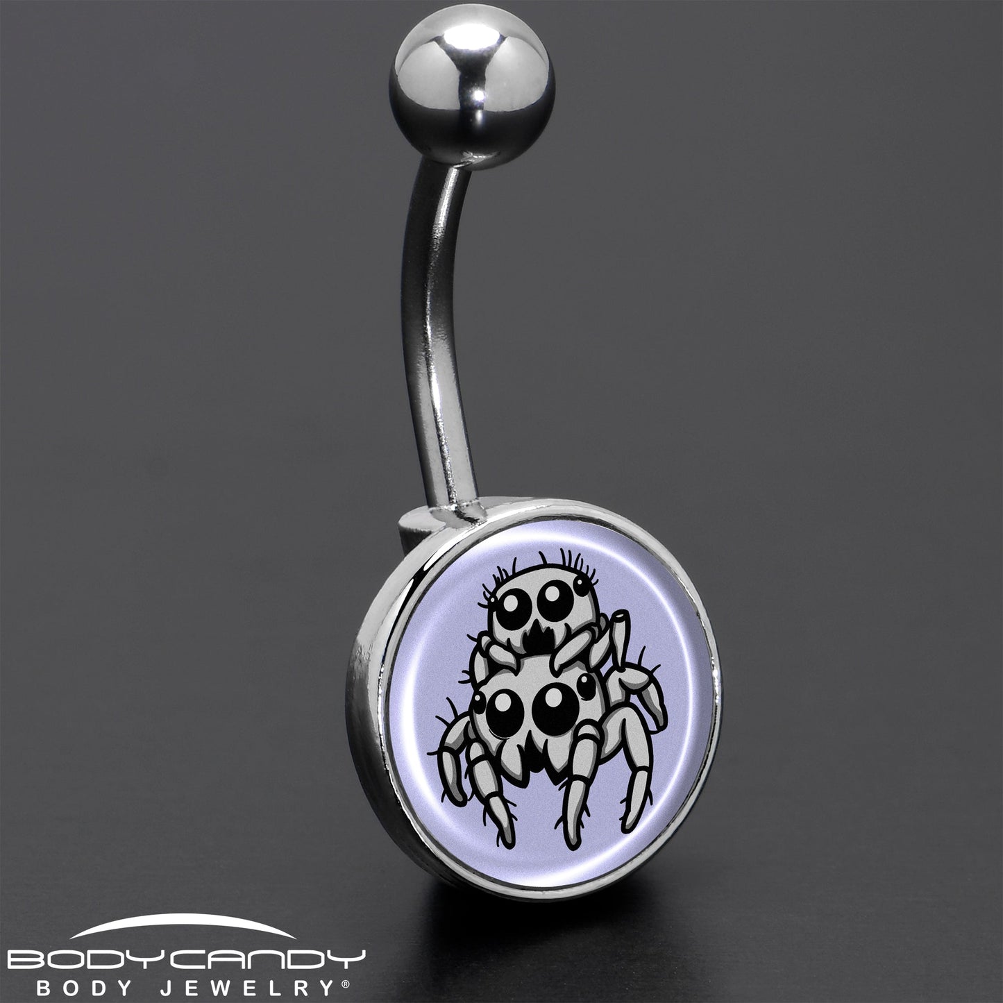 Leaping Leapfrog Spiders Belly Ring by Onyx O