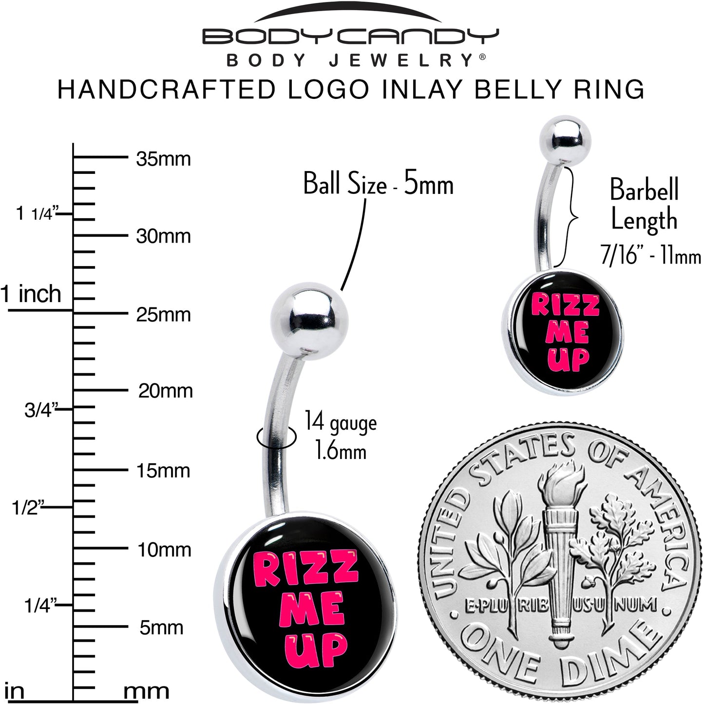 RIZZ ME UP Belly Ring by Onyx O