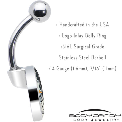 Christmas Holiday Spooky Snowman Belly Ring by Onyx O