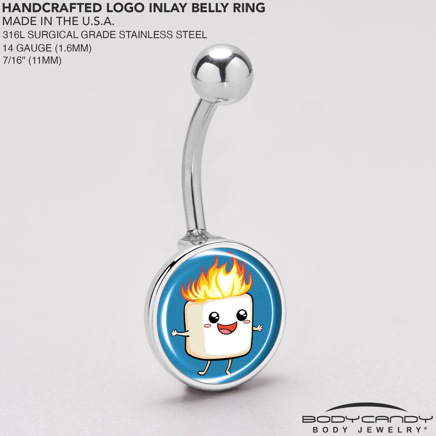 Burning Marshmallow Belly Ring by Onyx O