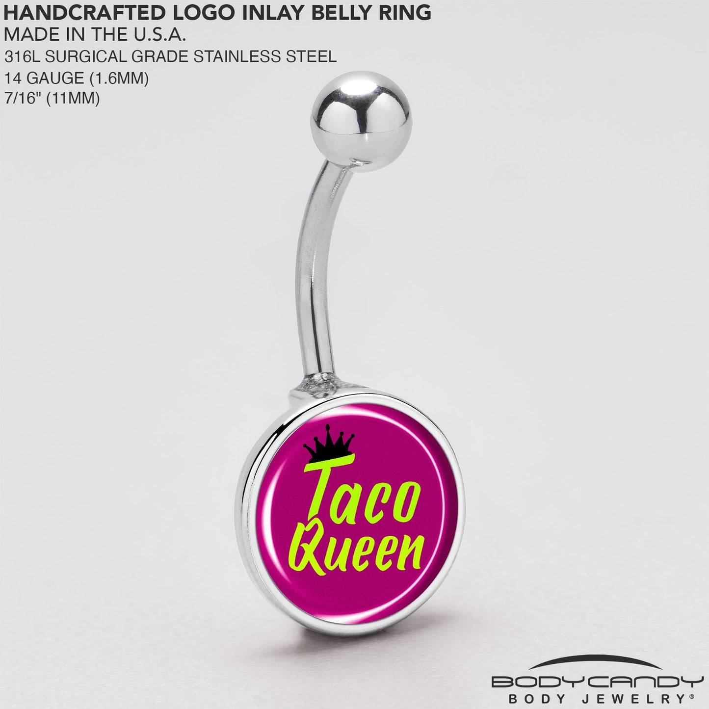Taco Queen Belly Ring by Onyx O
