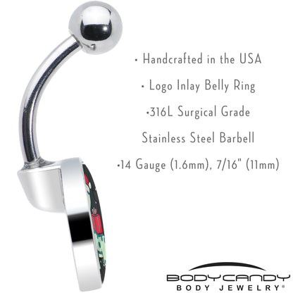 Christmas Holiday Dinosaur Belly Ring by Onyx O