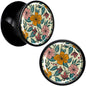 Blossom Creation Wildflower Flowers Black Acrylic Saddle Plug Set by Onyx O