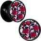 Blossom Creation Floral Love of Roses Black Acrylic Saddle Plug Set by Onyx O